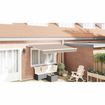 Einziehbare Markise Beige 300 x 200 cm Stoff