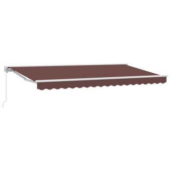 Markisenrahmen Braun 400 x 200 cm Polyester mit PU-Beschichtung