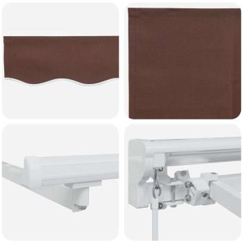 Markisenrahmen Braun 400 x 200 cm Polyester mit PU-Beschichtung