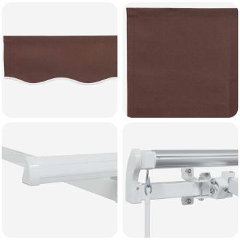 Einziehbare Markise Braun 400 x 200 cm Stoff
