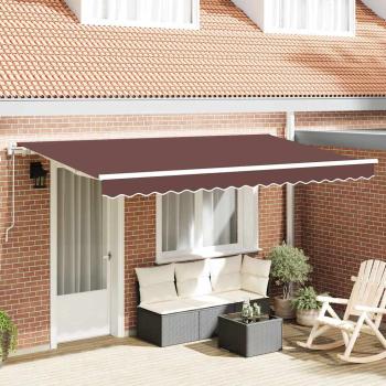 Einziehbare Markise Braun 400 x 200 cm Stoff