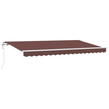 Einziehbare Markise Braun 400 x 200 cm Stoff