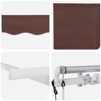 Einziehbare Markise Braun 400 x 200 cm Stoff
