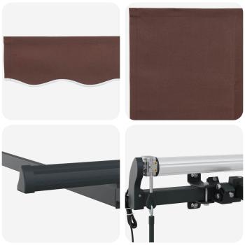 Einziehbare Markise Braun 400 x 200 cm Stoff
