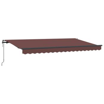 Einziehbare Markise Braun 400 x 200 cm Stoff
