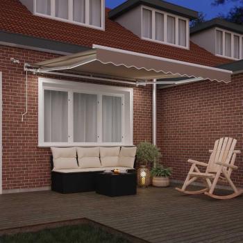 Ausziehbare Markise Beige 300 x 250 cm Polyester