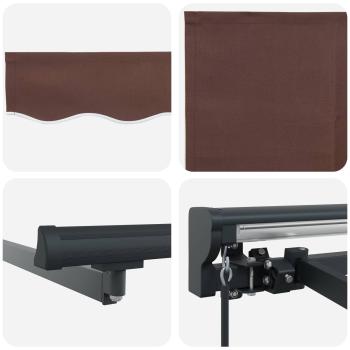 Markisenrahmen Braun 450 x 300 cm Polyester mit PU-Beschichtung