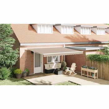 Markise Beige 450 x 300 x 165 cm Polyester und Metall
