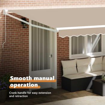 Markise Beige 450 x 300 x 165 cm Polyester und Metall