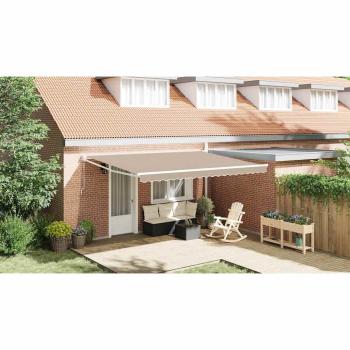 Markise Beige 450 x 300 x 165 cm Polyester und Metall