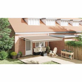 Markise Beige 450 x 300 x 165 cm Polyester und Metall