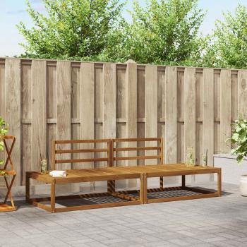 ARDEBO.de - Outdoor-Sofagarnitur Massivholz Akazie Natur