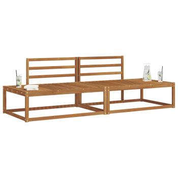 Outdoor-Sofagarnitur Massivholz Akazie Natur