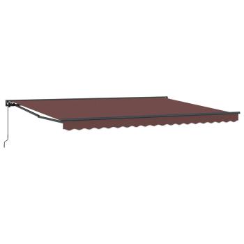 Manuell einziehbare Markise Braun 4,5 x 3,5 m