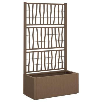 Gartenpflanzer mit Gitter Braun 80 x 36 x 140 cm PP