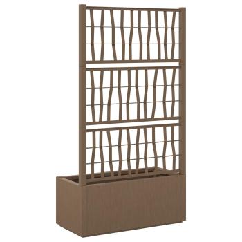 Gartenpflanzer mit Gitter Braun 80 x 36 x 140 cm PP