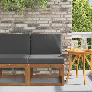 ARDEBO.de - Outdoor Mittelsofa Massivholz Akazie Natur 59 x 63 x 73 cm