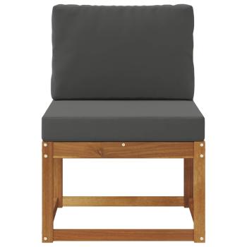 Outdoor Mittelsofa Massivholz Akazie Natur 59 x 63 x 73 cm