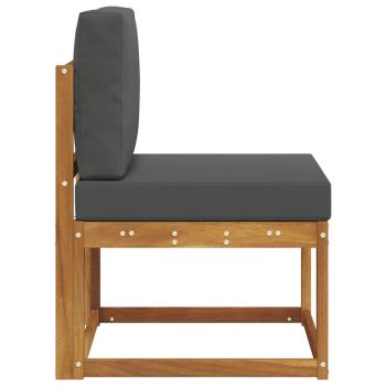 Outdoor Mittelsofa Massivholz Akazie Natur 59 x 63 x 73 cm
