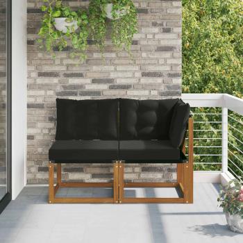 ARDEBO.de - 2 stk. Outdoor Mittel- und Ecksofa Natur