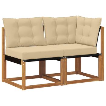 2 stk. Outdoor Mittel- und Ecksofa Natur