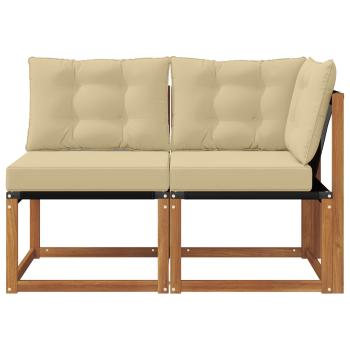 2 stk. Outdoor Mittel- und Ecksofa Natur