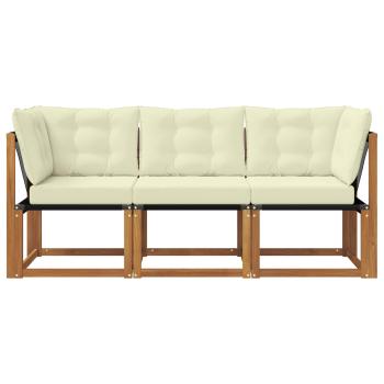 3 stk. Outdoor Mittel- und Ecksofa Natur