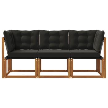 3 stk. Outdoor Mittel- und Ecksofa Natur