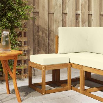 ARDEBO.de - Outdoor Hocker Bank Massivholz Akazie Natur