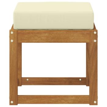 Outdoor Hocker Bank Massivholz Akazie Natur