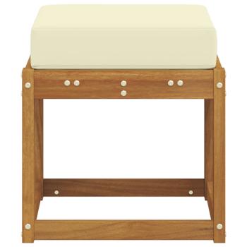 Outdoor Hocker Bank Massivholz Akazie Natur