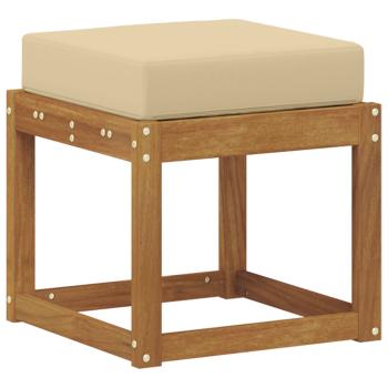 Outdoor Hocker Bank Massivholz Akazie Natur