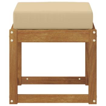 Outdoor Hocker Bank Massivholz Akazie Natur