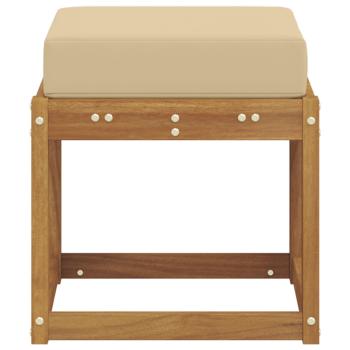 Outdoor Hocker Bank Massivholz Akazie Natur