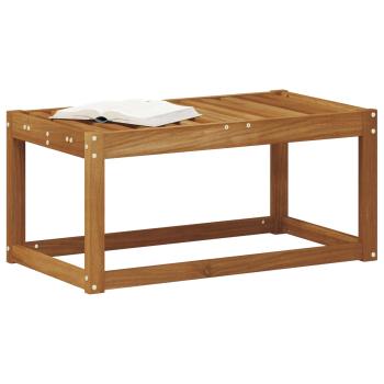 Outdoor Hocker Bank Massivholz Akazie Natur 79 x 43 x 37 cm