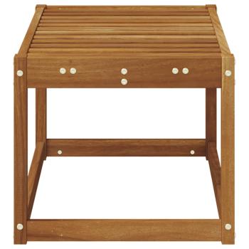 Outdoor Hocker Bank Massivholz Akazie Natur 79 x 43 x 37 cm