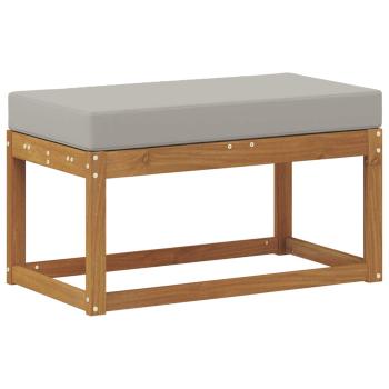 Outdoor Hocker Bank Massivholz Akazie Natur
