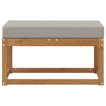 Outdoor Hocker Bank Massivholz Akazie Natur