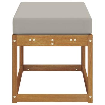 Outdoor Hocker Bank Massivholz Akazie Natur
