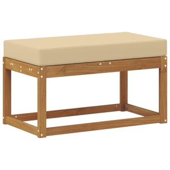 Outdoor Hocker Bank Massivholz Akazie Natur