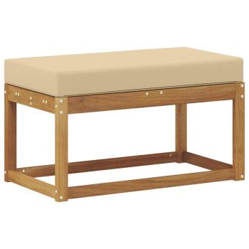 Outdoor Hocker Bank Massivholz Akazie Natur