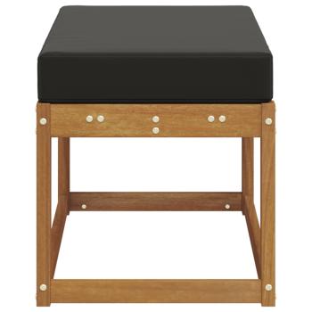 Outdoor Hocker Bank Massivholz Akazie Natur