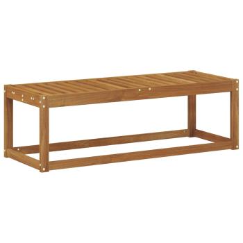 Outdoor Hocker Bank Massivholz Akazie Natur 115 x 43 x 37 cm