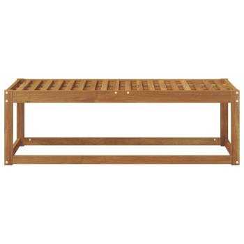Outdoor Hocker Bank Massivholz Akazie Natur 115 x 43 x 37 cm