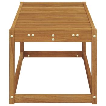 Outdoor Hocker Bank Massivholz Akazie Natur 115 x 43 x 37 cm