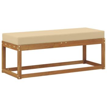 Outdoor Hocker Bank Massivholz Akazie Natur