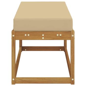 Outdoor Hocker Bank Massivholz Akazie Natur