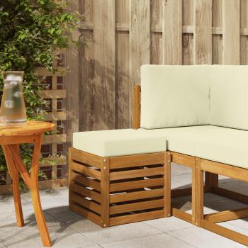 ARDEBO.de - Outdoor Hocker Bank Massivholz Akazie Natur