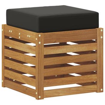 Outdoor Hocker Bank Massivholz Akazie Natur