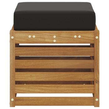 Outdoor Hocker Bank Massivholz Akazie Natur